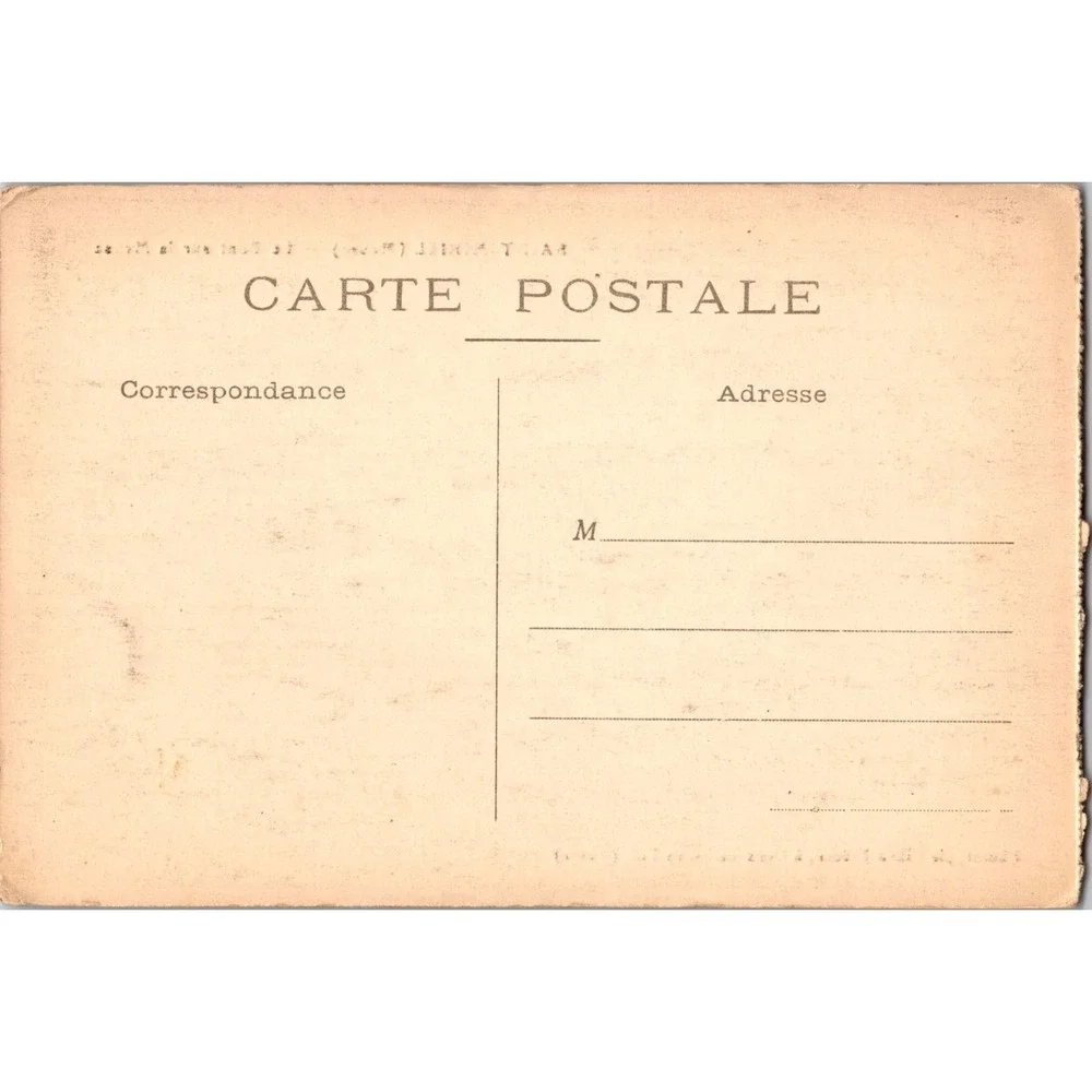 Vintage Saint-Mihiel Bridge on Meuse River‎ France Black & White Postcard